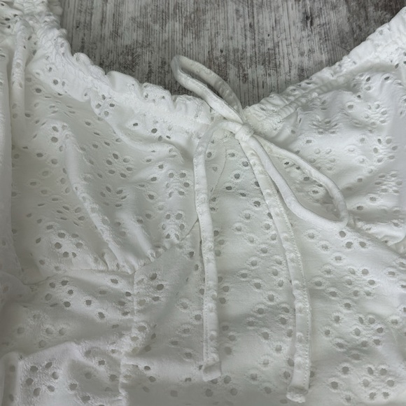 NWOT H&M Divided White Eyelet Bodycon Dress - Picture 5 of 9